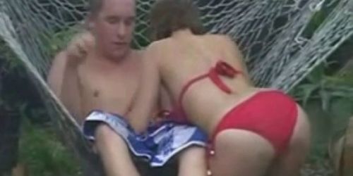 Amazing Fuck Outdoors In Hammock