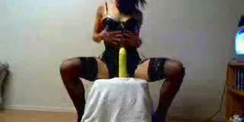 hot chick rides dildo