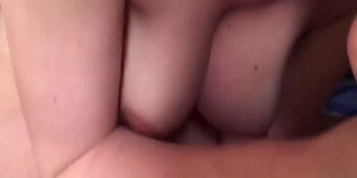 Babe gets a mouth full of jizz sucking on a cock