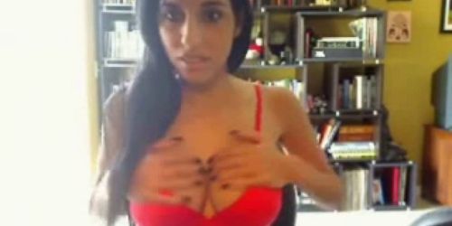 Indian girl on cam with nice tits