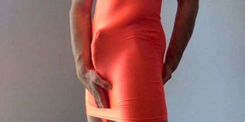 Spandex Orange Dress Play