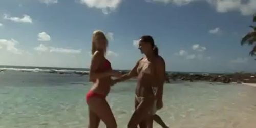 Anal Beach Threesome