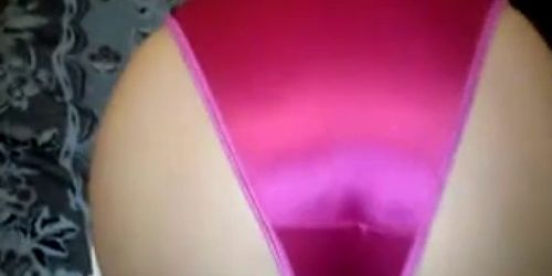 Cumming on her Silk Panties