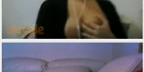 EBONY GIRL SHOWS BIG BOOBS FOR MY CUM ON OMEGLE