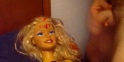 Barbie the slut gets a facial.