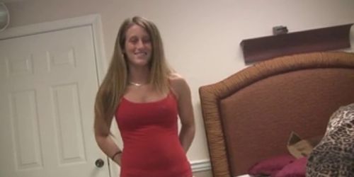 Teen Babe Blows And Swallows For A Quick Buck !