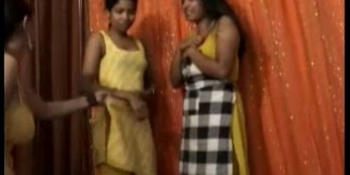 Desi, Indian, twosome to lesbian threesome