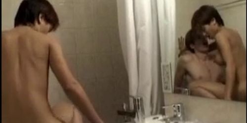 Petite asian fucked in bathroom