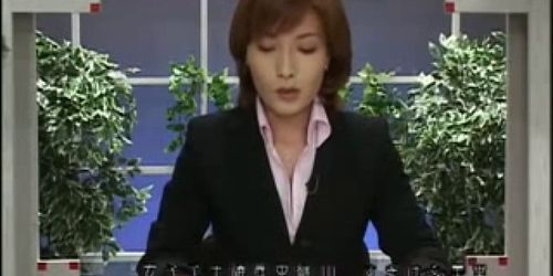 Asian newsreader bukkake 2