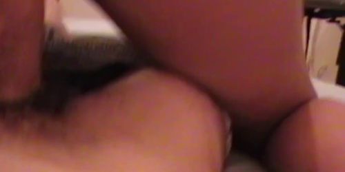 Gorgeous teen sucks a cock