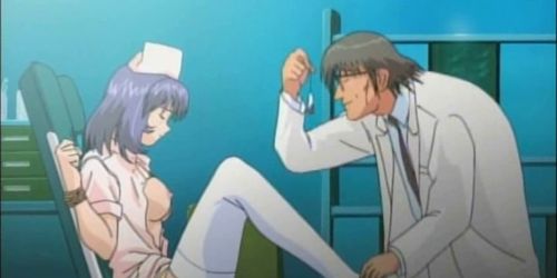 Hentai doctor makes sex experiments on a nurse