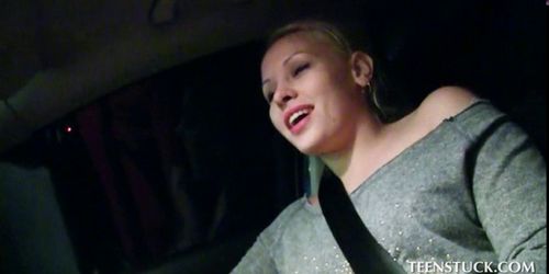 Blonde gets on a free ride in exchange for sex