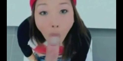 Legal Asian schoolgirl eats big dick