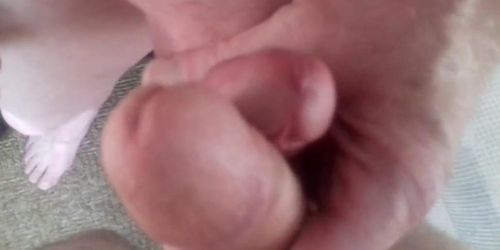 My buddy wanking our cocks together