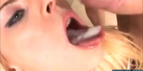 Tight Lisas Up Close and Personal Cumming in Her Mouth 