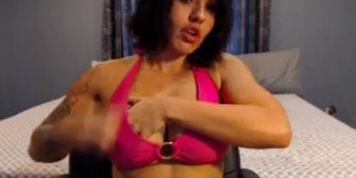 Muscular Cam Girl With Big Fake Tits