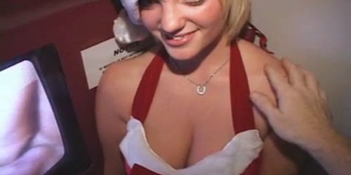 Hot Ass Blonde Christmas Cock Sucker