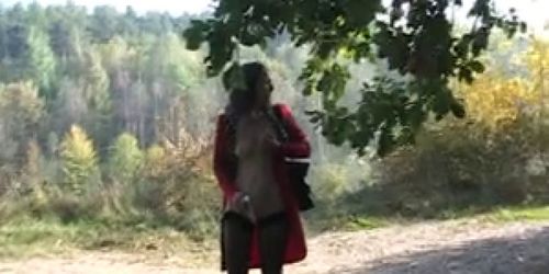 Masturbating and blowjob near the highway part 2