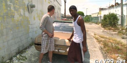 Black  white gay fucking