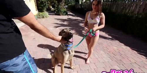 Big Black Cock banging Kylie Rose doggy from behind