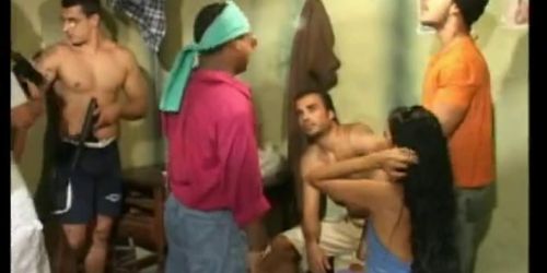 Brazilian Bombshell tricked into a brutal GangBang