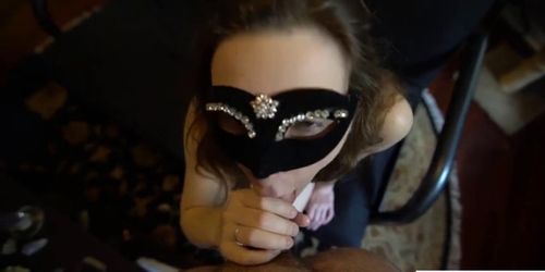 Masked American Teen Worships A POV Cock And Takes It H