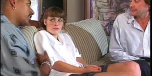 Two Older Guys Fuck Teen Nerd Babysitter Rebecca