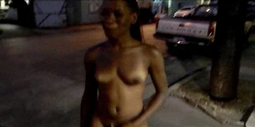 Black girl nude in public