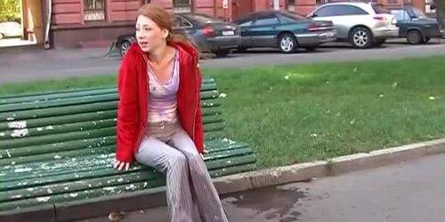 Piss-Ludmila Wet Her Pant In Public