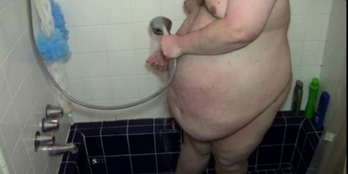 Fat guy in the shower #3