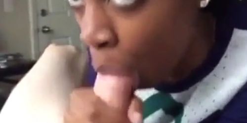 Naughty Black Girl Sucks Dick After Church