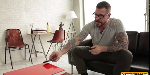 Dick eating gay Rocco fucked by Josh in his anal