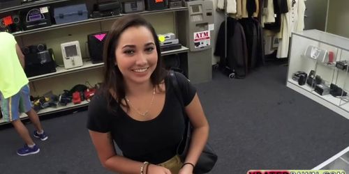 Brunette book seller tried to trick the owner instead g