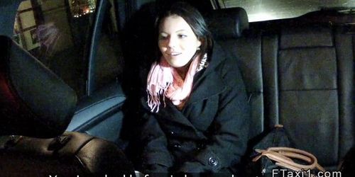 Young babe gets big cock in fake taxi