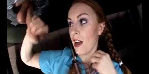 Redhead femdom in Kinky Gloryhole fetish