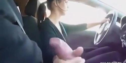 Handjob in car