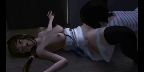 Sexy 3D anime japanese shemale sucking dick