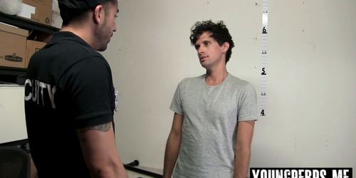 Teen detained by LP Officer gets what he needs bareback