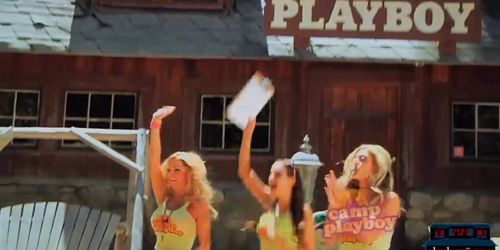 Camp of young and big titted playboy bunnies screaming