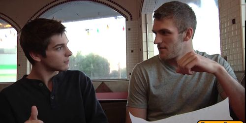 Brothers sucks cock and fucks anal in the bathroom