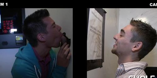 Going nasty through a gloryhole