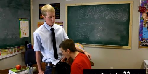 Biting a twinks nipple off Ace Sterling stands at the f