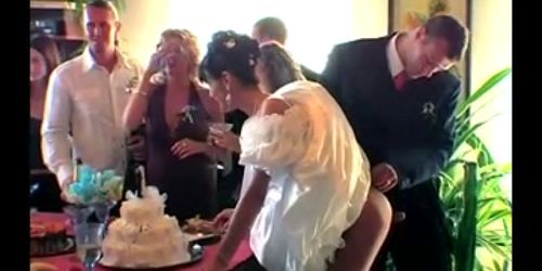 Wedding sluts are fucking in public