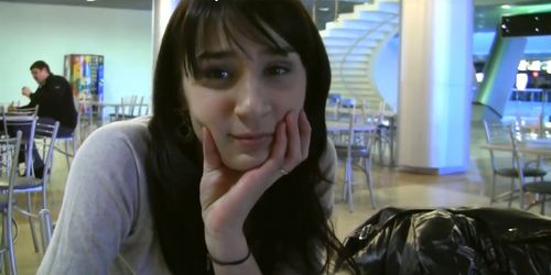 Titted student fuck in a mall