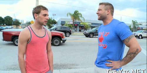 Tight gay anal is fucked