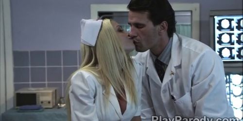 Horny doctor seduces big boobed nurse in the x ray room