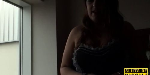 Chubby brit maid Lucy pussyfucked