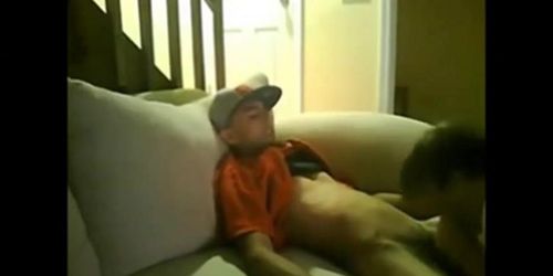 Slim Str8 Thug Boy enjoys Dads BJ