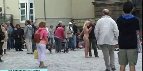 Sweet Blonde Sandra Shows Her Naked Body In Public