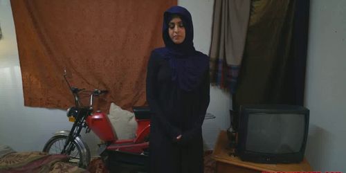 Sexy beautiful Arab babe was being filmed